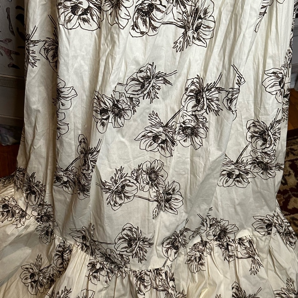 Anthropologie Floral Maxi Dress - Cream and Red - Picture 10 of 11